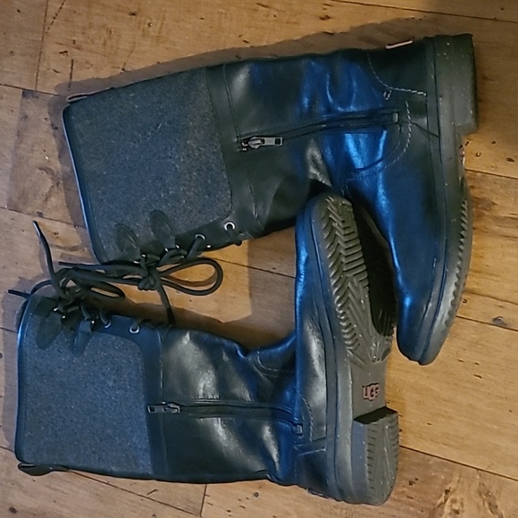 UGG Leather and Wool Boots - Picture 2 of 8